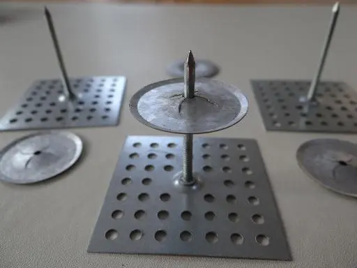 Système de fixation avec un treillis et des pins