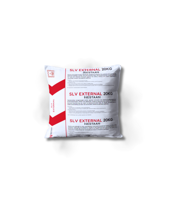 Mortier projeté pour la protection passive incendie à l'extérieur des bâtiments